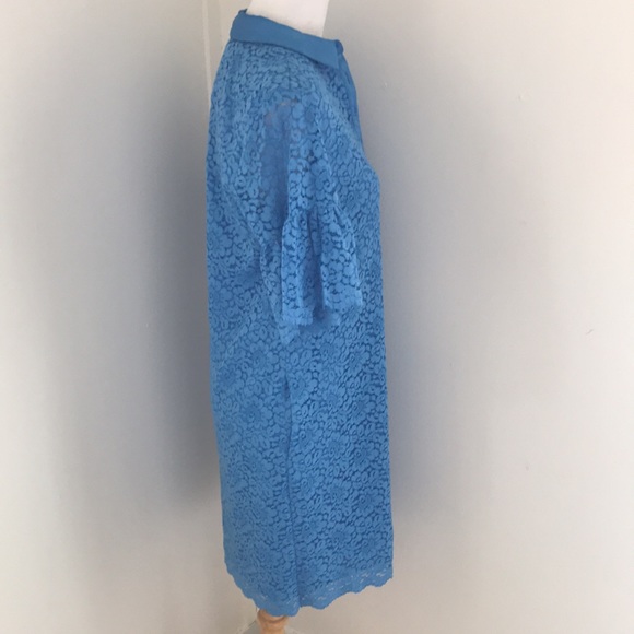 Banana Republic Blue Lace Sheath Dress sz S - Picture 3 of 7